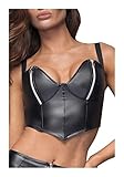 Noir Handmade Damen Top im Powerwetlook XL