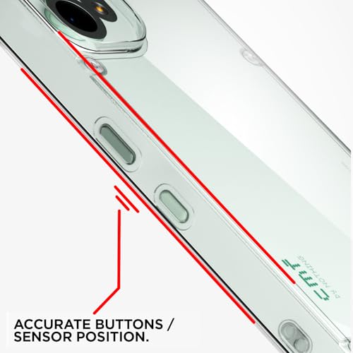Image of Outlouders Back Cover for CMF by Nothing Phone 2 Pro 5G Clear Transparent PC + TPU Bumper Case with Raised Edges for Shockproof Protection(Transparent)