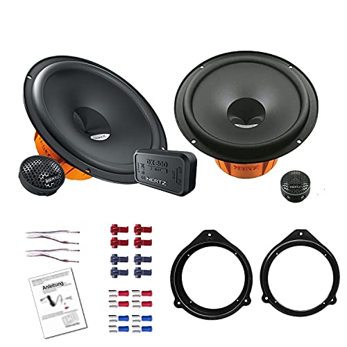 Hertz Uno K165 16,5cm Lautsprechersatz (600W) Inkl. Einbauset – Passend Für Audi A4 B6 (8E) 10/2000-11/2004