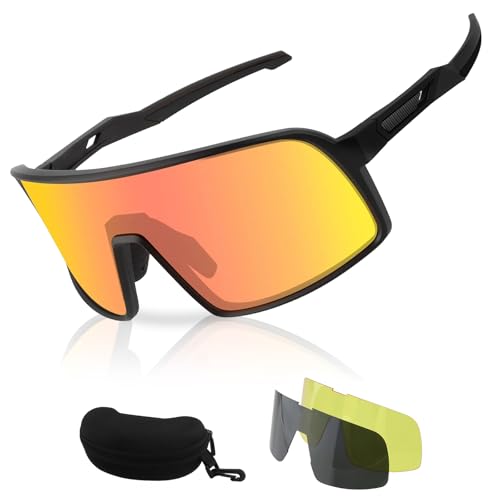 Lunettes de soleil sport homme et cyclisme avec verres polarisés monture complète
