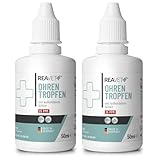 ReaVET Ohrentropfen mit kolloidalem Silber 2 x 50ml I Für Hunde und Katzen I SEHR GUT bei Ohrentzündungen, Juckreiz, Keime, Pilze und Bakterien, Ohrenpflege, Ohrenhygiene, Gesunde Ohren