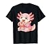 Axolotl Eating Donut Graphic Axolotl Kawaii Anime T-Shirt