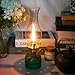 2 Pieces Large Chamber Oil Lamps, Glass Clear Color Kerosene Lamps for Indoor Use Home Decorative Hurricane Lamp Oil Lantern 11