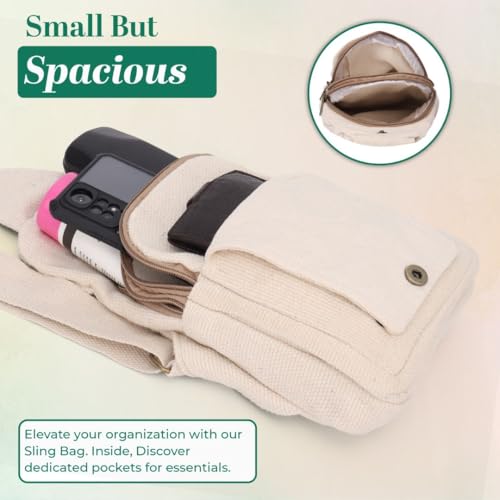 Hemp Cross body printed shoulder bag, Sling bag with adjustable strap for man and women2