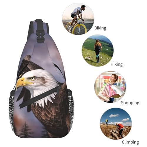 Bolso cruzado deportivo negro para mochila de día miniatura 6