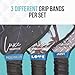Palms-O-Aces Pickleball Paddle Grip Band | Silicone Band with Textured Grip | Secures Paddle Tape Firmly | Enhances Control and Comfort | Lightweight Accessory | Suitable for All Level | Light Blue 3B