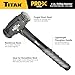 Titan Pro-X 63704 4lb Drilling Hammer, Dual-Face Sledge with Cross-Pattern Face for Concentrated Power & Flat Face for Stake Driving, Overstrike Protection, 15
