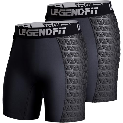 Girls Youth Softball Sliding Shorts Padded Compression Underwear for Baseball Football Lacrosse - 2 Pack