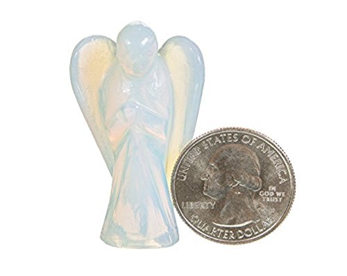 Aituo 1.6 "Angel Amethist gesneden helende kristallen pocket beschermer Reiki standbeeld