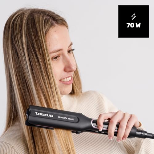 Taurus Plancha Slimlook 3 Care, 70W, 6 Temp, LCD, Autoapagado, Placas 41.5 x 100mm, Ergonómica, Cable 360º, Negra - imagen 2