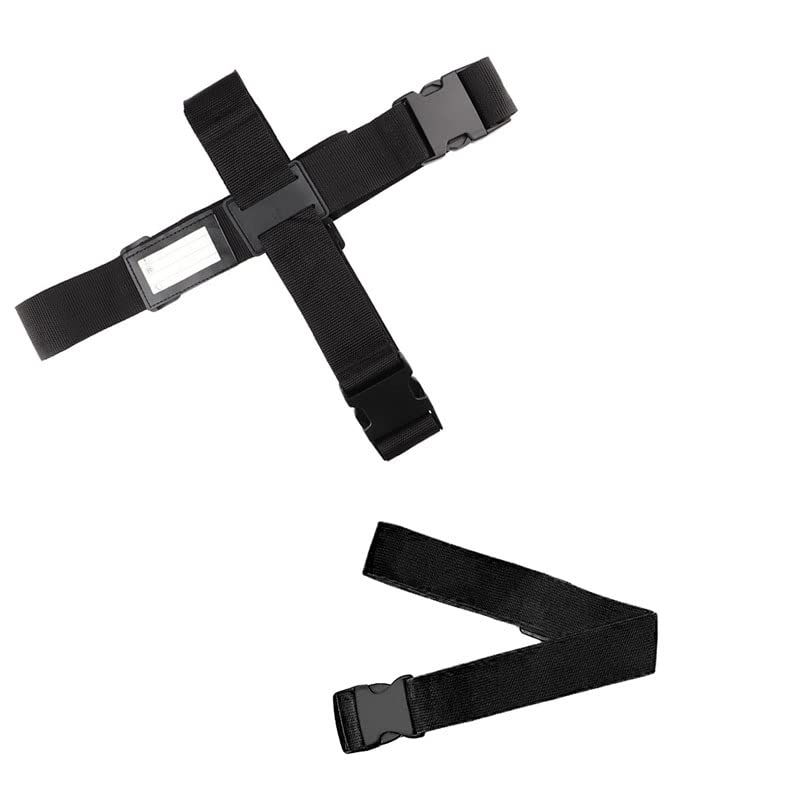 Lot De 10 Sangles De Valise Ajustables Accessoires De Voyage 1 X 2 X 10 Pour Connecter Vos 10 Valises Longueur Noir