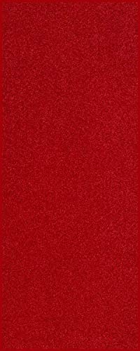 Home Queen Solid Color Custom Size Runner Area Rug Red, 2' X 44' #TOP6