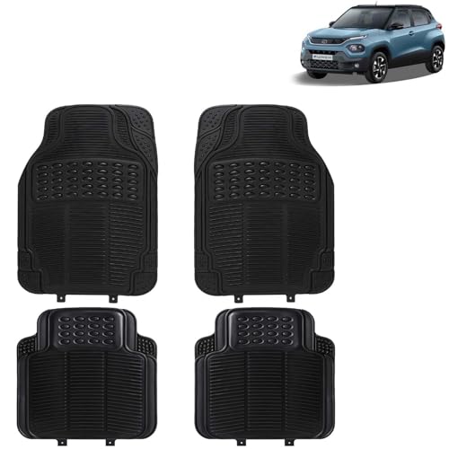 Kingsway Modesto Car Made of PVC Rubber for Toyota Fortuner, Model Year : 2008 – 2017, Color : Black, Set of 4 Piece