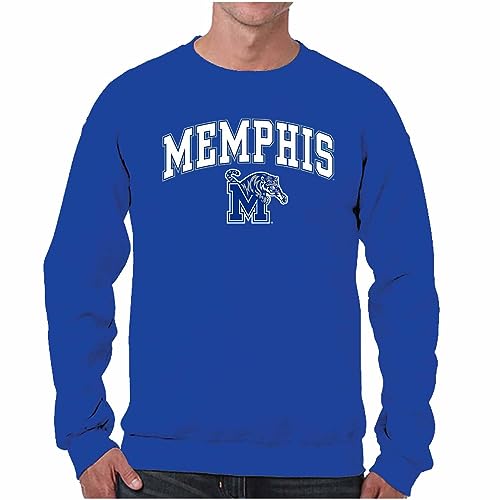 Image of NCAA College Sweatshirt Fleece Crewneck Pullover for Men and Women | Officially licensed NCAA college gameday crewneck pullover - 9 oz fleece lined sweatshirt with arch and logo design