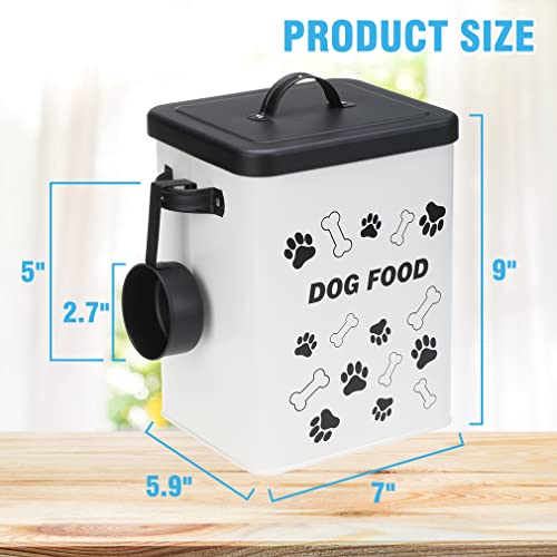 Kooltail Dog Food Storage Container - With Scoop Set, Steel Sealed Cute Pet Food Treat Storage Bin For Small Dogs, Cats, Food Dry Fresh, Moisture Proof Rust-Proof And Long-Stem Storage #TOP4