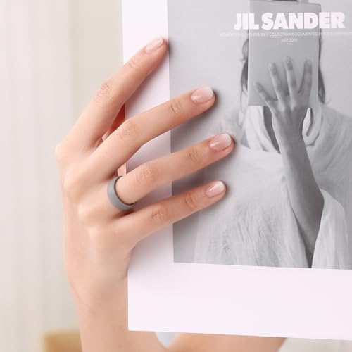 Image of Egnaro 4 /5 /8 Variety Multipack Ergonomic Breathable Bridal Rings Sets, 6mm Wide - 2mm Thick Rubber Wedding bands women, silicone Rings for her with Half Size