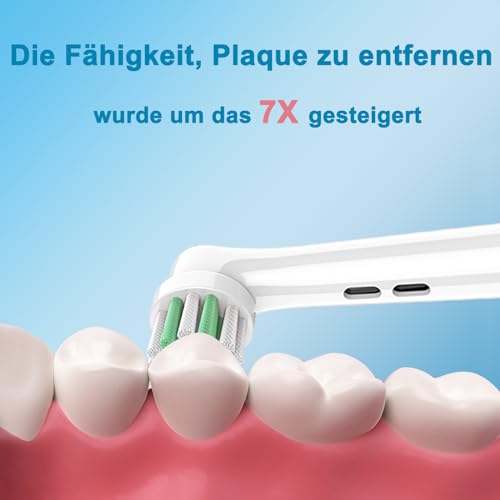 Kinder Aufsteckbürsten Kompatibel mit Braun Oral B Kinder, Pro junior Zahnbürste Elektrisch, Kids Aufsteckbürsten ab 3/ab 6, Weicher Borsten für eine sanfte Reinigung, 8 Stück Zahnbürstenaufsatz
