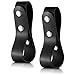 Giegxin 2 Pcs Halloween Leather Whip Holster Accessories Handmade Belt Whips Holder Bullwhip Whip Loop for Horse Riding Whips and Crops Belt, 1.2 x 5.4 Inches (Black)