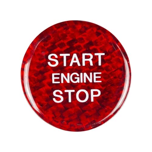 Autocollant en fiber carbone rouge pour bouton de démarrage Audi A6 S6 A7