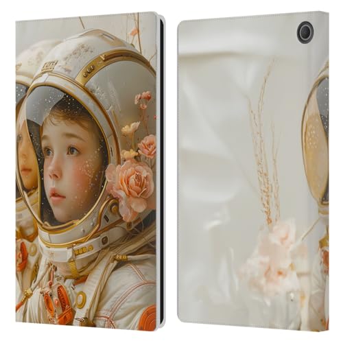 Étui portefeuille Amazon Fire Max 11 Haroulita astronaute en cuir pour enfant