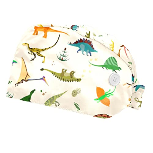 Chapeaux de travail dinosaures - Lot de 2 casquettes unisexes pour hommes et femmes