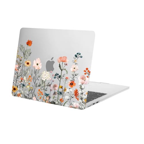 MOSISO 対応機種 MacBook Air ケース 13インチ M2 M3 M4チップ 2025-2022発売 A3240 A3113 A2681、保護 対応機種 MacBook Air 13.6インチ ケース プラスチック ガーデンフラワー柄 ハード