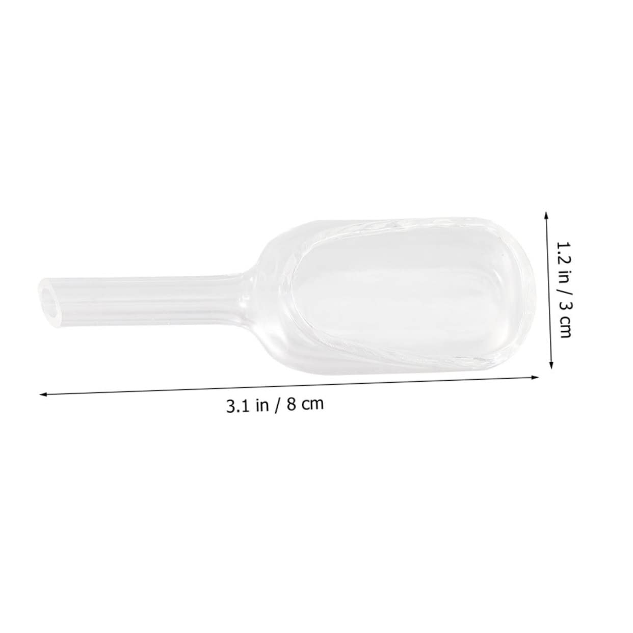 SOLUSTRE 2pcs Professional Glass Weighing Scoop for Laboratory Samples Multi-Function Scoop Resistant to Dilute Acids Alkalis Easy Transfer Cle