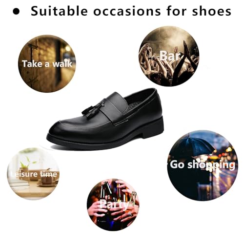 Men's Tassel Slip-On Penny Loafers Fashion Breathable Comfort Dress Shoes Business Formal Casual Smoking Shoes Wedding Party Work Daily Shoes4