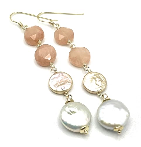 Boucles d'Oreilles Perles Baroques, le Cadeau pour Femmes Idéal pour Anniversaire et Fêtes