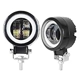 Focos de Motocicleta de 40 W: Faros de Motocicleta de luz blanca de 6000 K, bajo consumo de energía y mucho más brillante que la luz LED normal. Puede ofrecerle un rango de iluminación más amplio y más largo, reduciendo los peligros debido al mal tiempo o las condiciones complejas de la carretera y garantizando su seguridad de manera efectiva.