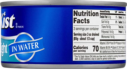 Image of StarKist Chunk Light Tuna in Water, 12 Oz, Pack of 24 | 16g Protein Per Serving, Wild Caught, Gluten Free, Soy Free, Perfect for Salads, Sandwiches