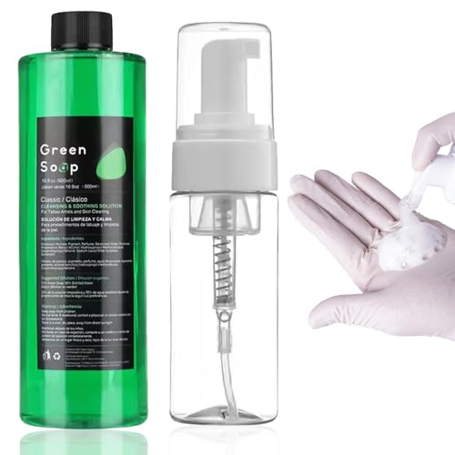 Narkysus Green Soap Tattoo 16.9oz with 8oz Foaming Bottle Ultra