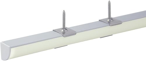 Miniatura 5 de hunhun Paquete de 10 unidades de sistema de canales de aluminio LED en forma de V de 66 pies con cubierta lechosa tapas de extremo y clips de