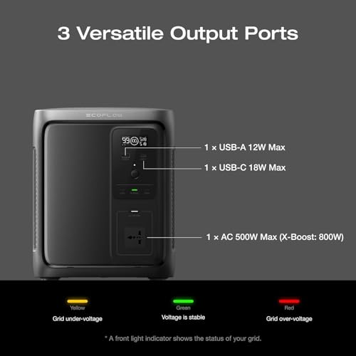 Image of EF ECOFLOW Portable Power Station DELTA 3 1000 Air | 960Wh LiFePO4 | Power Backup for Home | 500W AC (800W with X-Boost) | 20ms UPS | Powerstation for Home Backup /Outdoor Camping /RV
