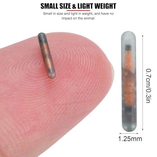 10 Stück 1,25 mm Haustier-Mikrochips zur Tieridentifikation, RFID-Tags in Glasröhren zur Haustierverfolgung, leicht, ISO-konform