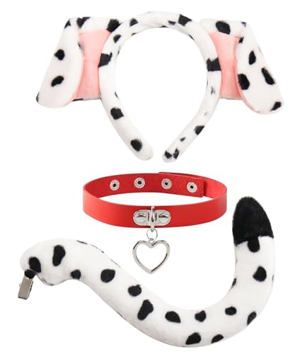 Dalmatian Costume Women Puppy Dog Ears