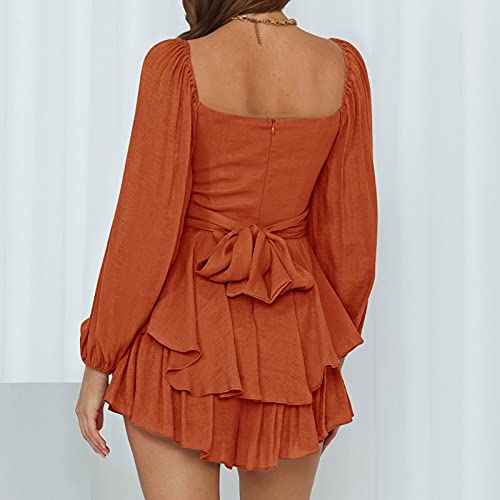 Robe manche lanterne au design rétro chic et coupe ample confortable - 4