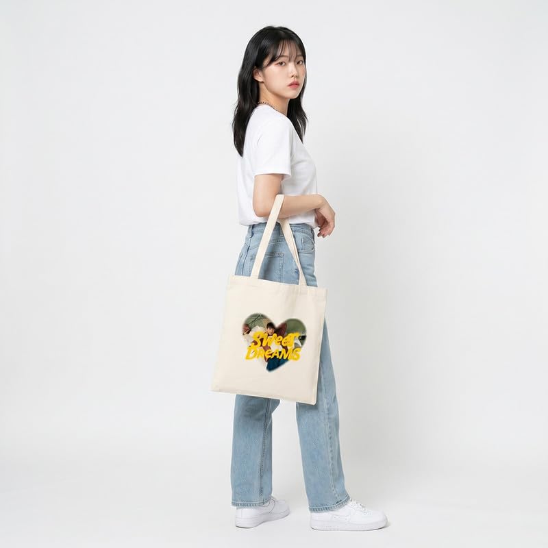 Image of BTS J-Hope Sweet Dream Tote Bag for College, Travelling, Shopping, Office, Beach & Daily Use, Ecofriendly & Reusable, Premium Canvas Cotton