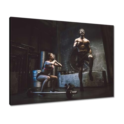 Peinture imprimée sur toile : finis les murs vides avec cette décoration murale home gym 80x60