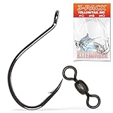 Rite Angler Yellowtail Rig – Premium Reef & Offshore Fish Hooks & Line for Yellowtail Mutton Mangrove Snapper Fishing, Big Game Fish Gear, Fluorocarbon Deep Sea Fishing, 30lb Test, (#1, 1/0, 2/0) 3pk