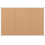 VIZ-PRO 96" x 48" Large Cork Bulletin Board, Foldable & Wall-Mounted Notice Pin Board with Silver Aluminum Frame, for School Home Office - 8' x 4' Corkboard - Image 2