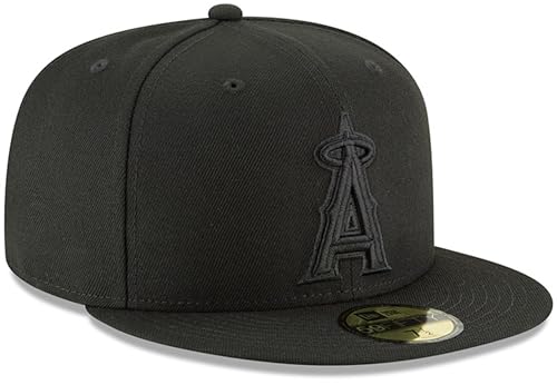 New Era Boné Snapback ajustável MLB 9FIFTY preto preto tamanho único, Los Angeles Angels, Tamanho �n