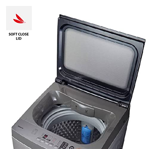 Image of Toshiba 8 Kg 5 Star Fully Automatic Top Loading Washing Machine (AW-M901B-IND(SG), Silver, Quick Wash, Delay Wash)