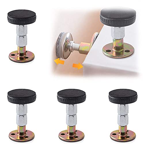 4 Pcs Marco de Cama Roscado Ajustable Herramienta Antivibración Combinación Fijador de Marco de Cama con Rosca Cabeceras Topes Soporte de Cama Pies Evitan Mecedoras Parte Parte de Protección(33-110mm)