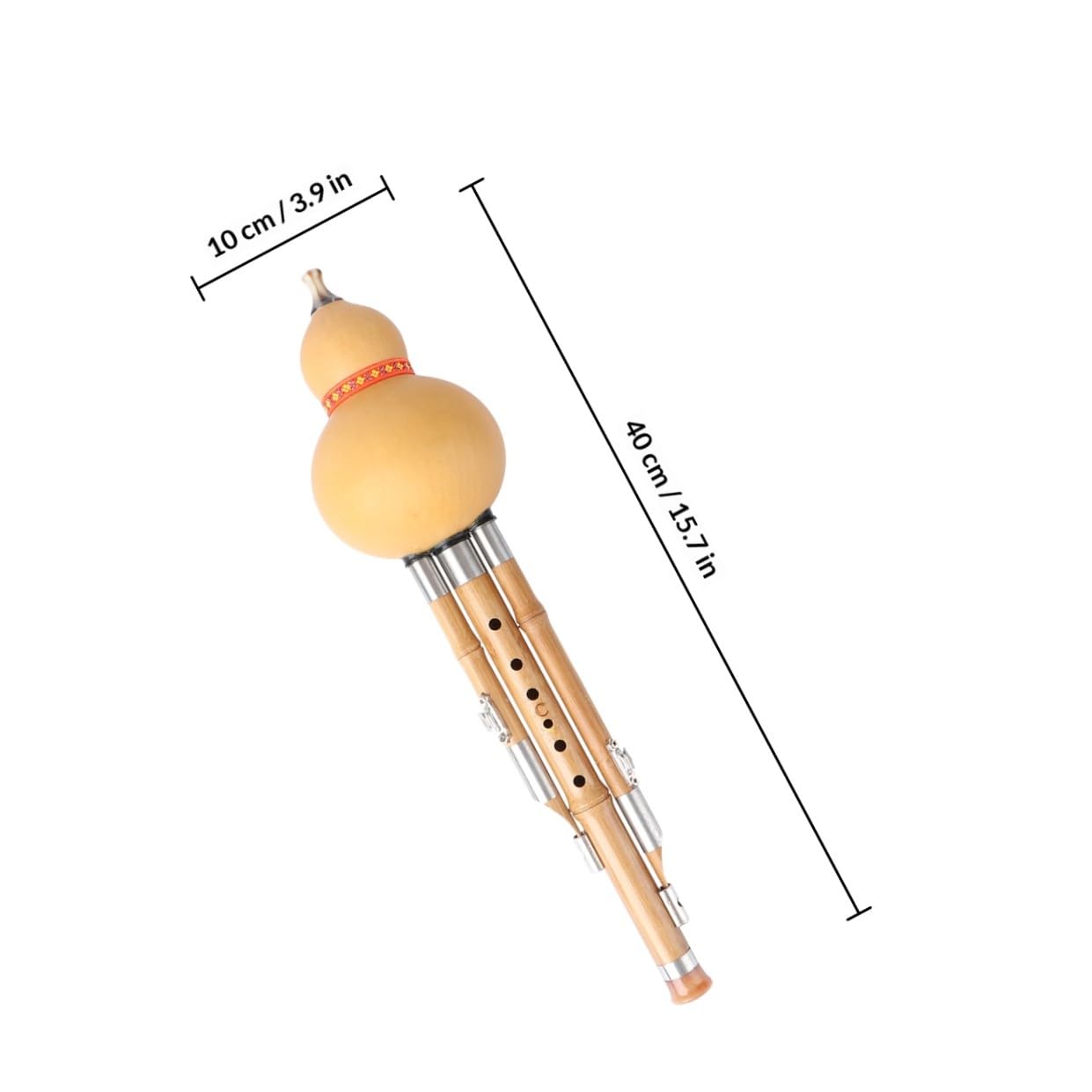 SUPVOX Flauta Hulusi De Bambú Hecho a Mano Clave C, Instrumento Musical Étnico De Calabaza Natural Lengüeta De Aleación, Diseño Compacto Para Principiantes y Amantes Música