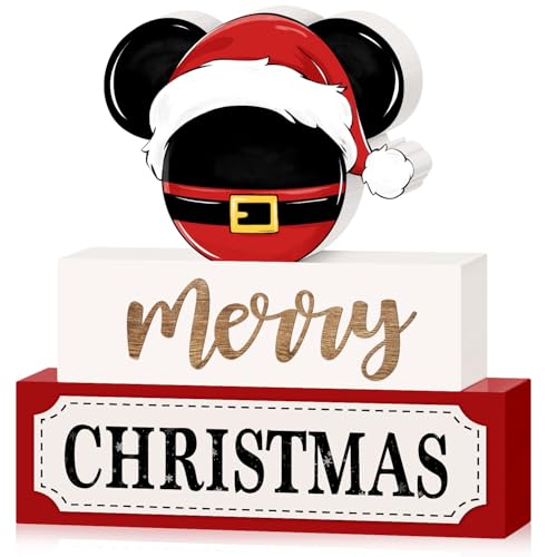 Christmas Wooden Table Signs, Mouse Shaped Merry Christmas Tiered Tray Decor Wood Blocks Decorative Tabletop Sign, Farmhouse Winter Holiday Decor for Home Mantle Shelf Decorations 3 Layered Christmas Wooden Table Signs, Mouse Shaped Merry Christmas Tiered Tray Decor Wood Blocks Decorative Tabletop Sign, Farmhouse Winter Holiday Decor for Home Mantle Shelf Decorations 3 Layered
