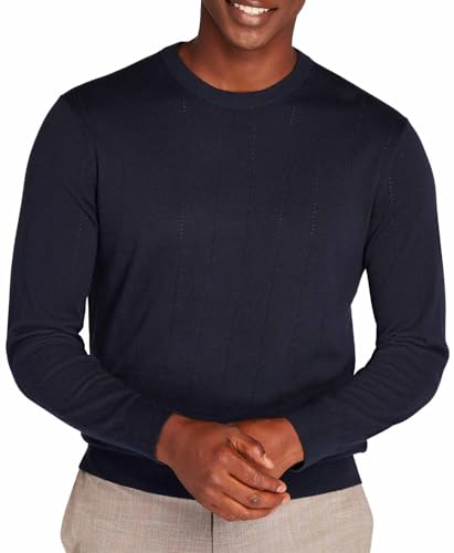Club Monaco Men's Cotton Silk Crew Sweater, Navy/Bleu Marine4
