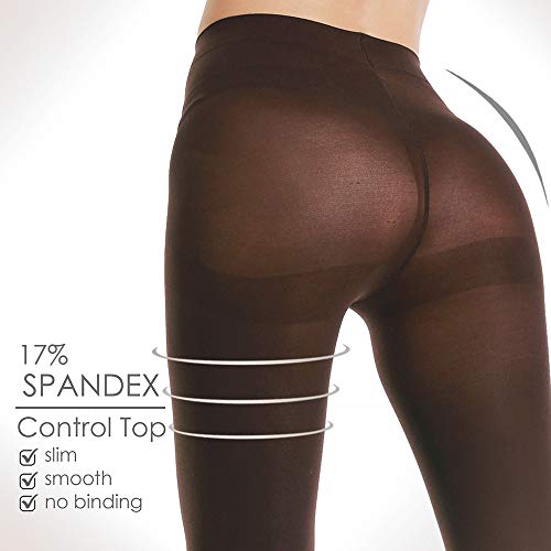 G&Y 2 Pairs Semi Opaque Tights for Women - 40D Microfiber Control Top Pantyhose4
