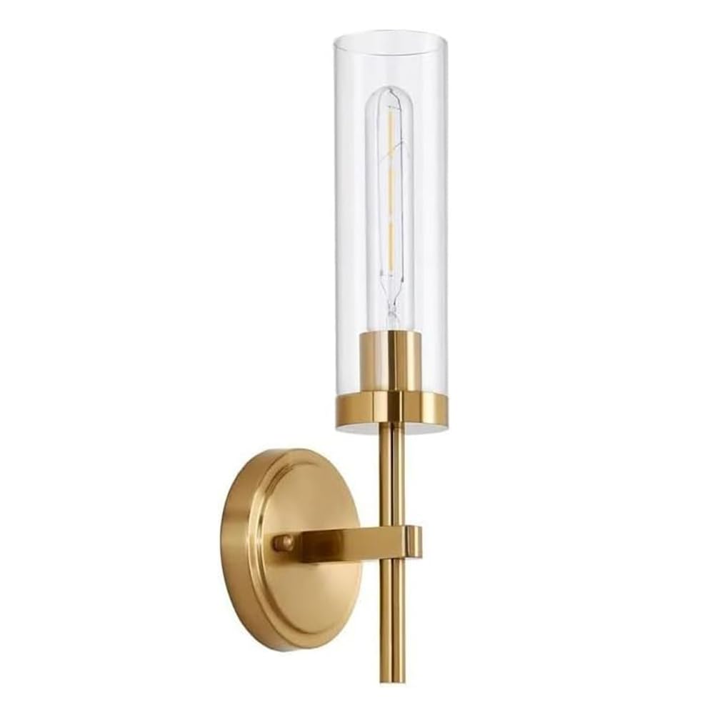 FZQSXAZU Wall Lamp with Glass Lampshade - Modern Indoor E27 Metal Crystal for Hallway, Stairs, Living Room Art Deco Design
