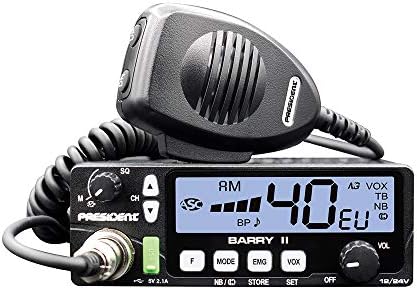 Radio CB President BARRY II ASC AM/FM, Roger Beep, NB, ANL, USB Port, 12V / 24V
